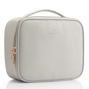 Vlando Faye Travel Makeup Bag (Large) Grey